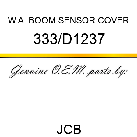 W.A. BOOM SENSOR COVER 333/D1237