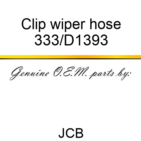 Clip wiper hose 333/D1393