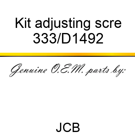 Kit adjusting scre 333/D1492