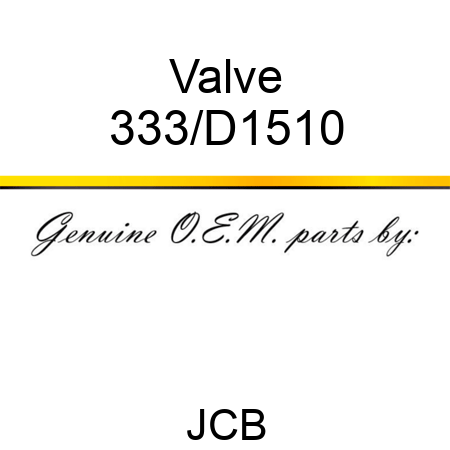 Valve 333/D1510