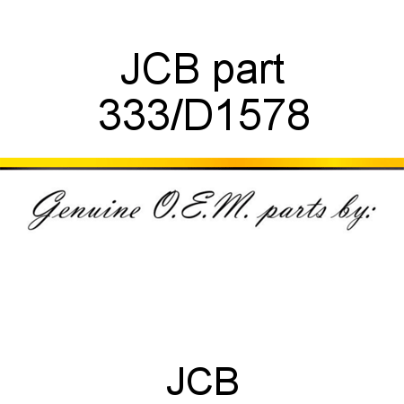 JCB part 333/D1578