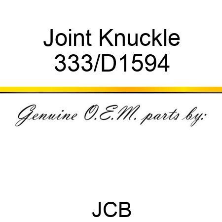 Joint Knuckle 333/D1594