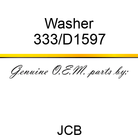 Washer 333/D1597