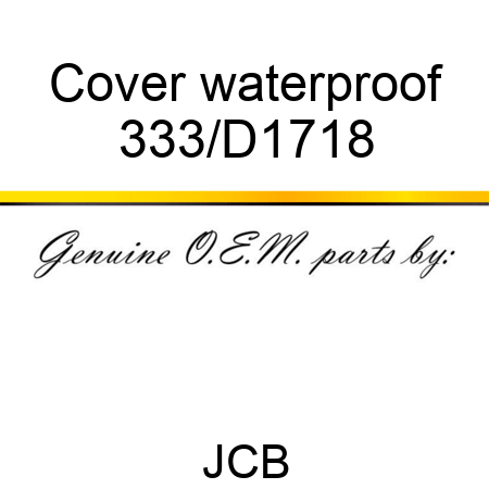 Cover waterproof 333/D1718