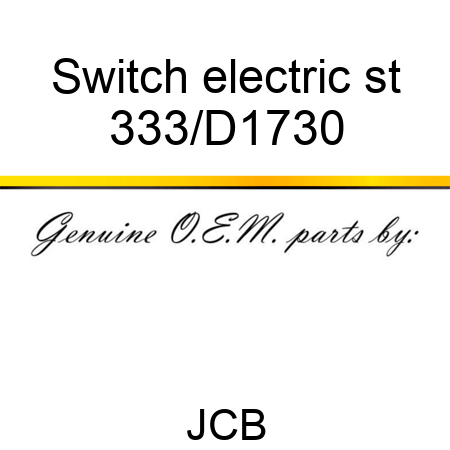 Switch electric st 333/D1730