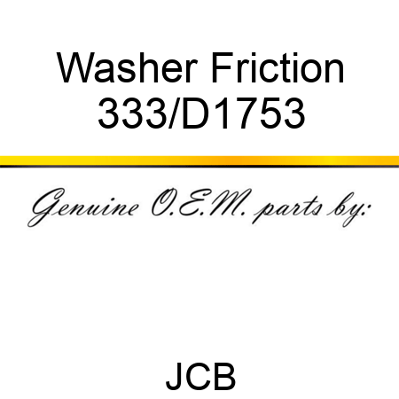 Washer Friction 333/D1753