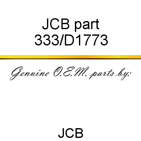 JCB part 333/D1773