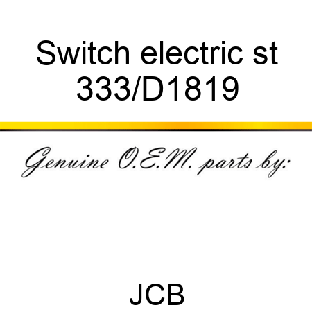 Switch electric st 333/D1819