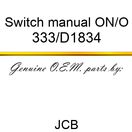 Switch manual ON/O 333/D1834