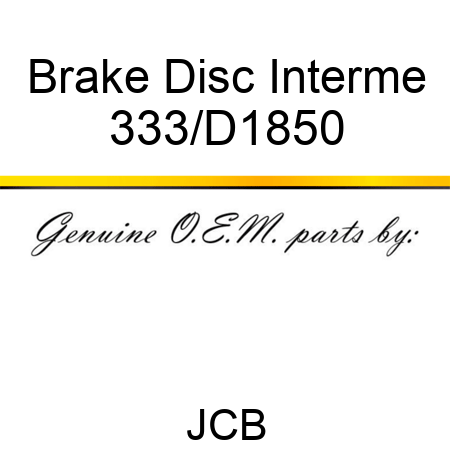 Brake Disc Interme 333/D1850