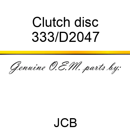 Clutch disc 333/D2047