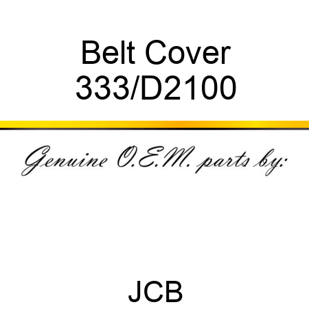 Belt Cover 333/D2100