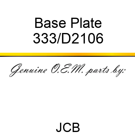 Base Plate 333/D2106