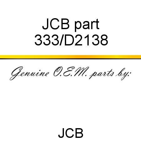 JCB part 333/D2138