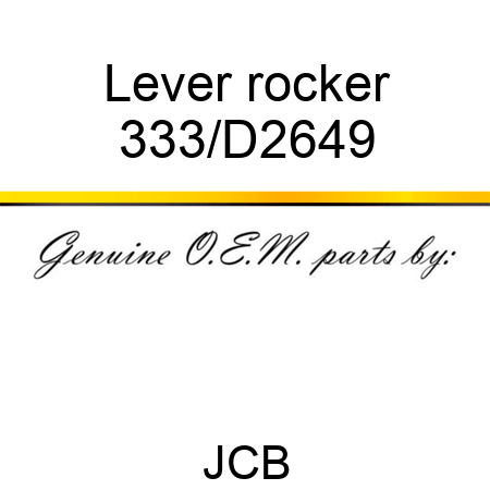 Lever rocker 333/D2649