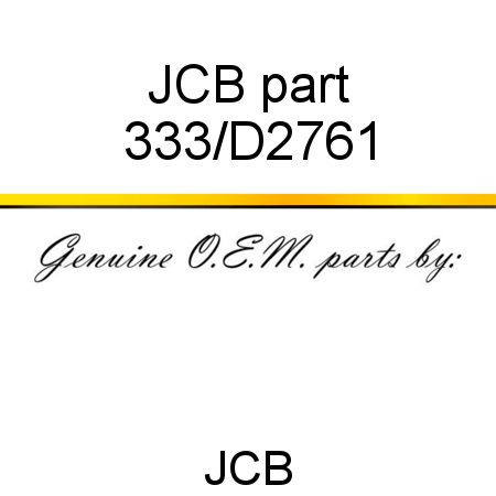 JCB part 333/D2761