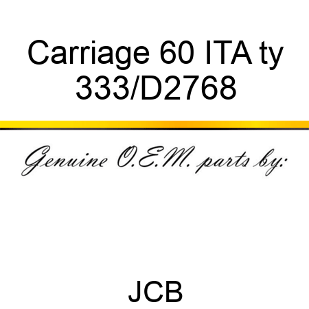 Carriage 60 ITA ty 333/D2768