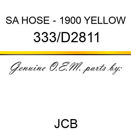 SA HOSE - 1900 YELLOW 333/D2811