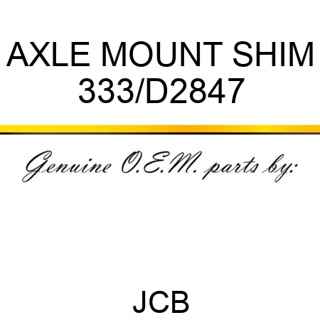 AXLE MOUNT SHIM 333/D2847