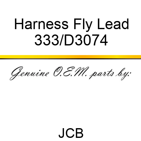 Harness Fly Lead 333/D3074