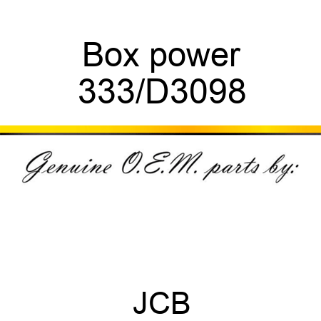 Box power 333/D3098