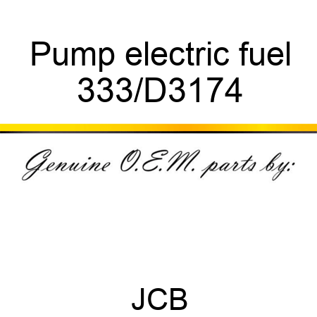 Pump electric fuel 333/D3174