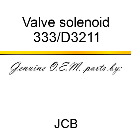 Valve solenoid 333/D3211