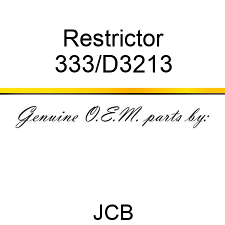 Restrictor 333/D3213