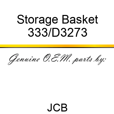 Storage Basket 333/D3273