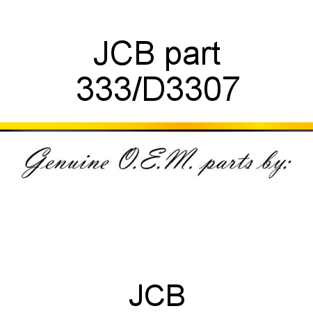 JCB part 333/D3307