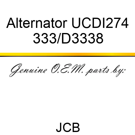 Alternator UCDI274 333/D3338