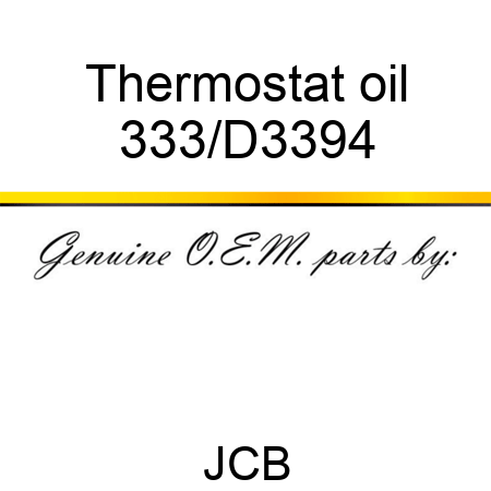 Thermostat oil 333/D3394