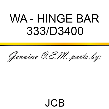 WA - HINGE BAR 333/D3400