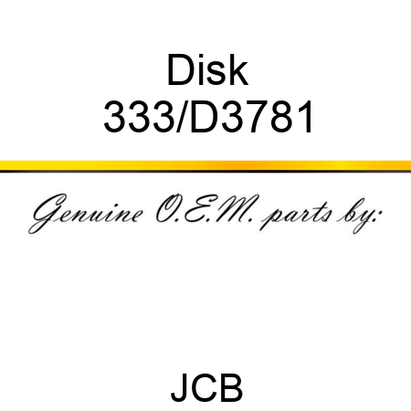 Disk 333/D3781