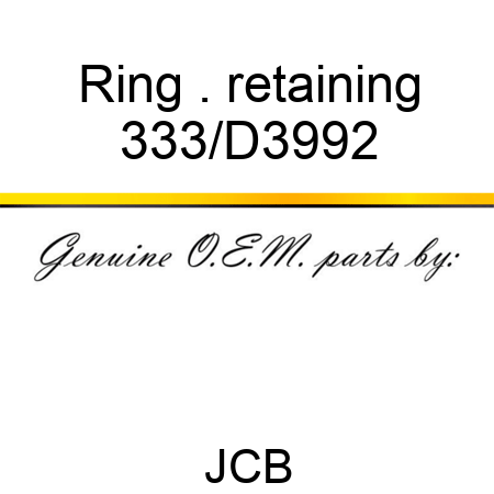 Ring . retaining 333/D3992