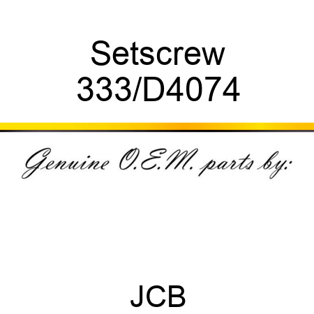 Setscrew 333/D4074