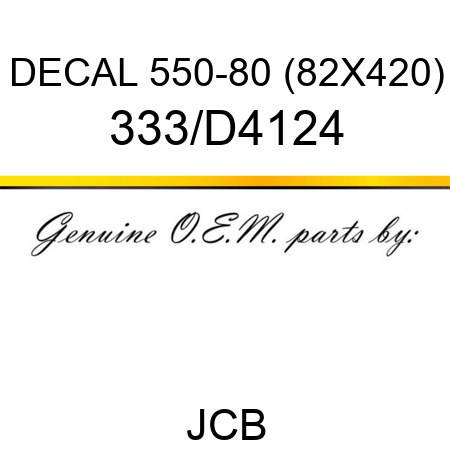 DECAL 550-80 (82X420) 333/D4124