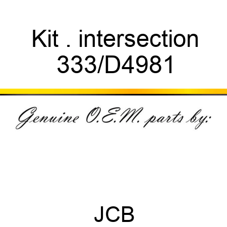 Kit . intersection 333/D4981