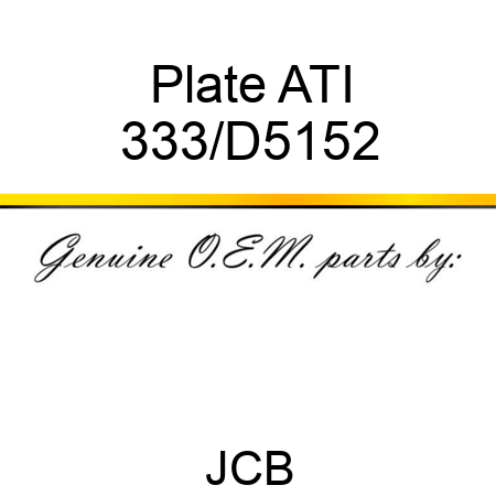 Plate ATI 333/D5152