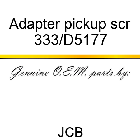 Adapter pickup scr 333/D5177