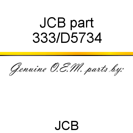 JCB part 333/D5734