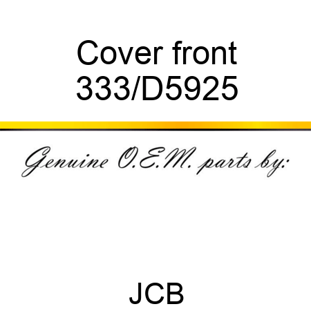 Cover front 333/D5925