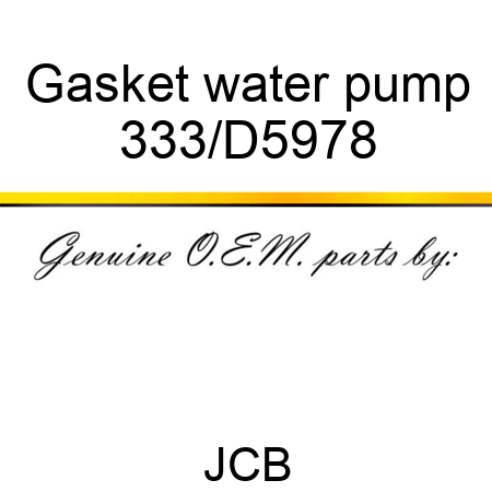 Gasket water pump 333/D5978