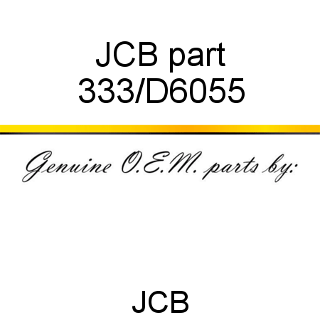 JCB part 333/D6055