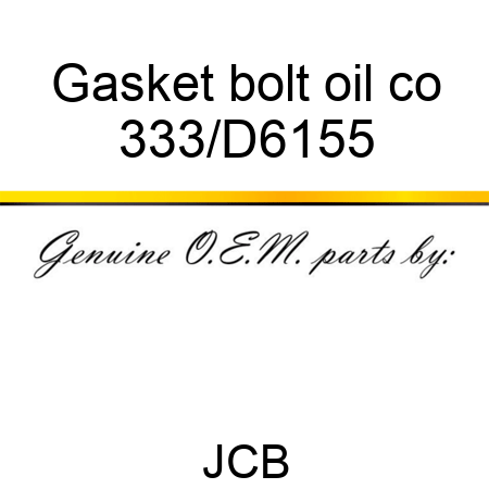 Gasket bolt oil co 333/D6155