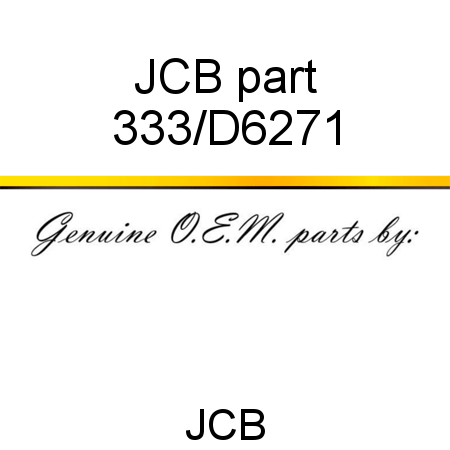 JCB part 333/D6271