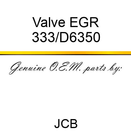 Valve EGR 333/D6350