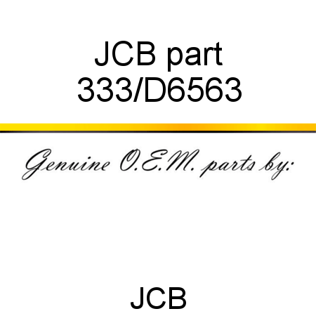 JCB part 333/D6563