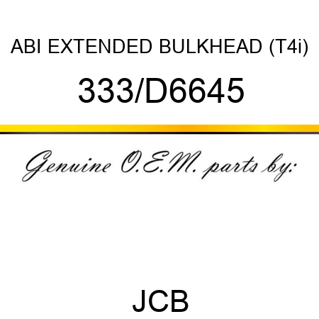 ABI EXTENDED BULKHEAD (T4i) 333/D6645