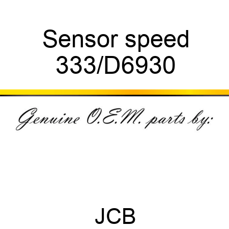 Sensor speed 333/D6930